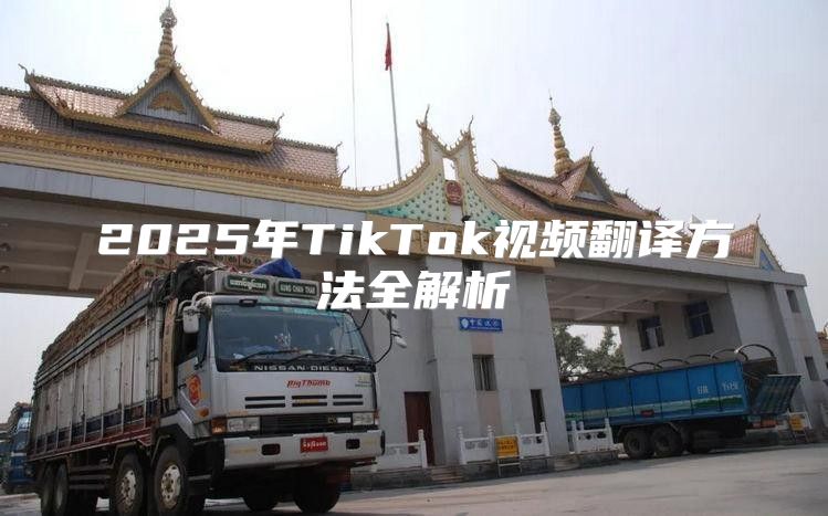 2025年TikTok视频翻译方法全解析