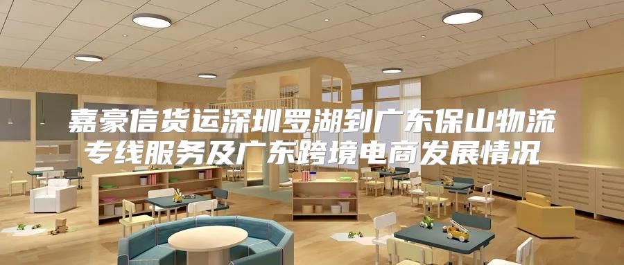 嘉豪信货运深圳罗湖到广东保山物流专线服务及广东跨境电商发展情况