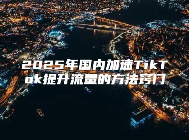 2025年国内加速TikTok提升流量的方法窍门