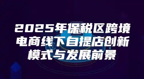 2025年保税区跨境电商线下自提店创新模式与发展前景