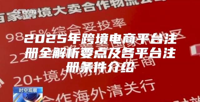 2025年跨境电商平台注册全解析要点及各平台注册条件介绍