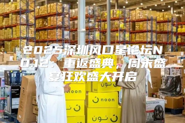 2025深圳风口星论坛NO.12：重返盛典，周末盛宴狂欢盛大开启