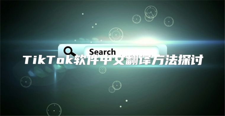 TikTok软件中文翻译方法探讨