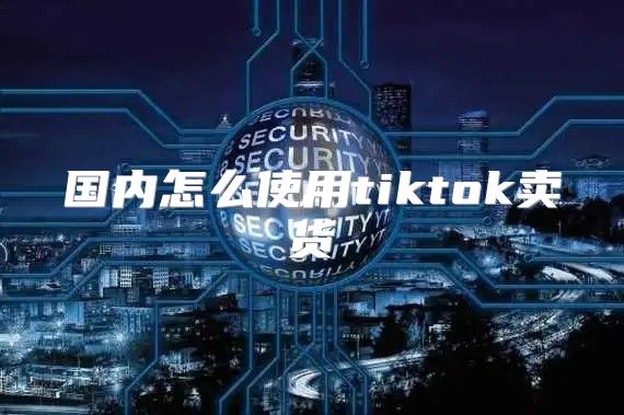 国内怎么使用tiktok卖货