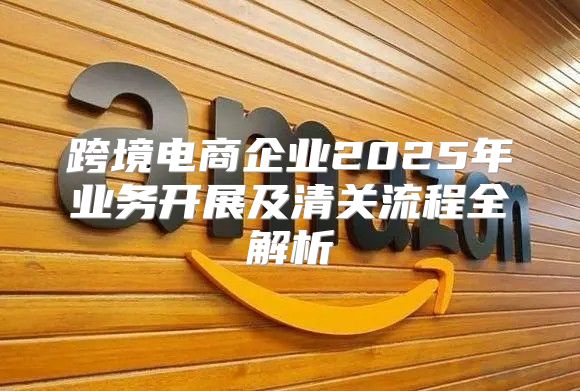 跨境电商企业2025年业务开展及清关流程全解析