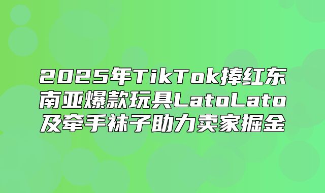 2025年TikTok捧红东南亚爆款玩具LatoLato及牵手袜子助力卖家掘金