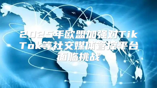 2025年欧盟加强对TikTok等社交媒体管控平台面临挑战