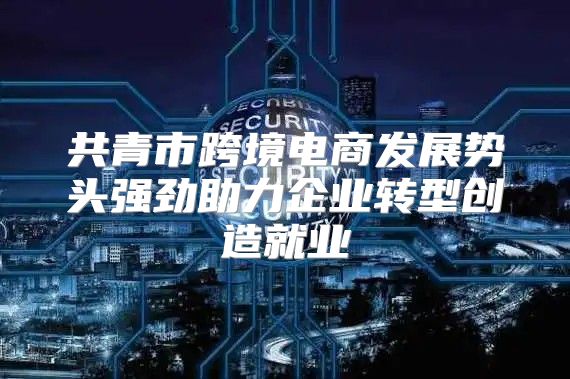 共青市跨境电商发展势头强劲助力企业转型创造就业