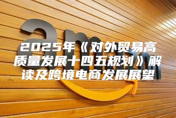 2025年对外贸易高质量发展十四五规划解读及跨境电商发展展望