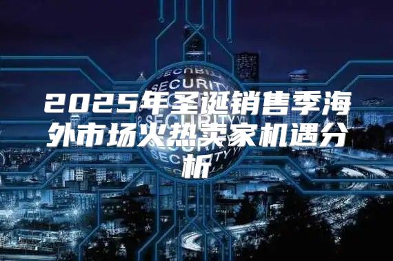 2025年圣诞销售季海外市场火热卖家机遇分析