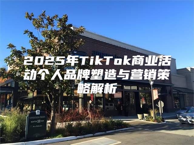 2025年TikTok商业活动个人品牌塑造与营销策略解析