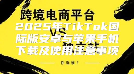 2025年TikTok国际版安卓与苹果手机下载及使用注意事项