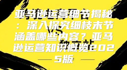 亚马逊运营细节揭秘：深入探究细枝末节涵盖哪些内容？亚马逊运营知识概览2025版