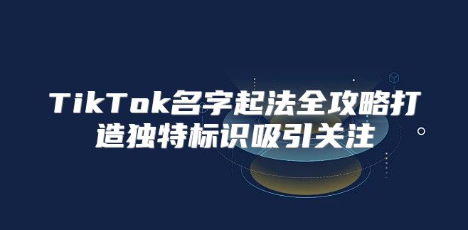 TikTok名字起法全攻略打造独特标识吸引关注