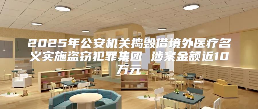 2025年公安机关捣毁借境外医疗名义实施盗窃犯罪集团 涉案金额近10万元