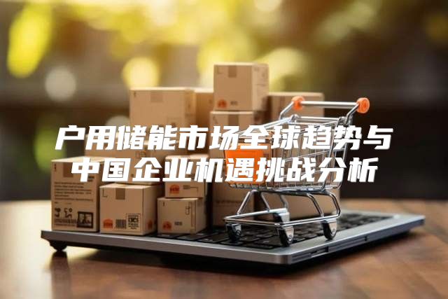 户用储能市场全球趋势与中国企业机遇挑战分析
