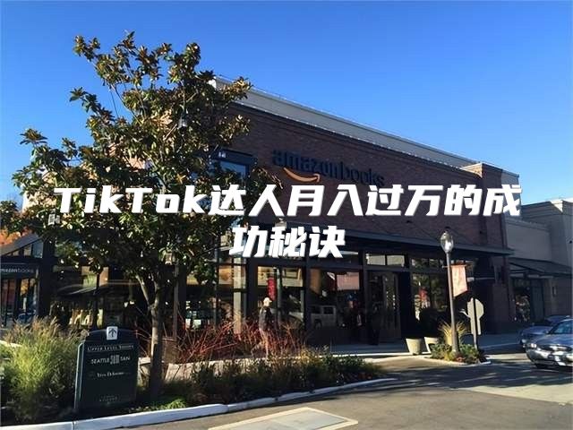 TikTok达人月入过万的成功秘诀