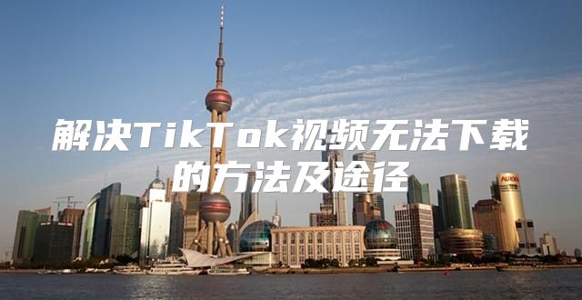 解决TikTok视频无法下载的方法及途径