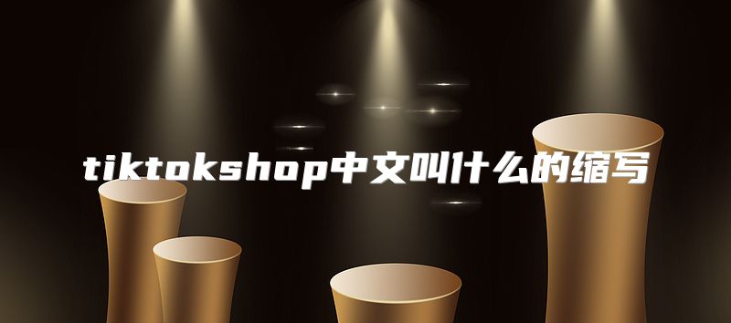 tiktokshop中文叫什么的缩写