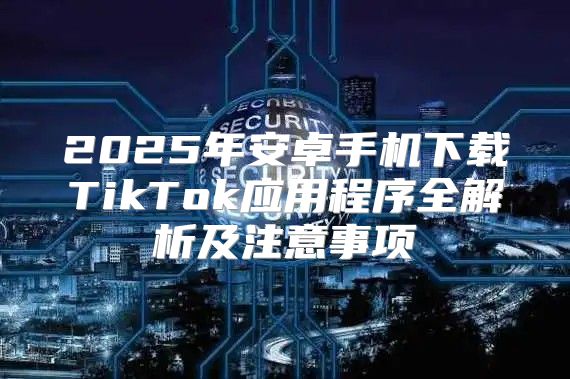 2025年安卓手机下载TikTok应用程序全解析及注意事项