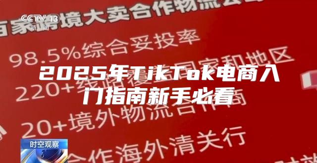 2025年TikTok电商入门指南新手必看