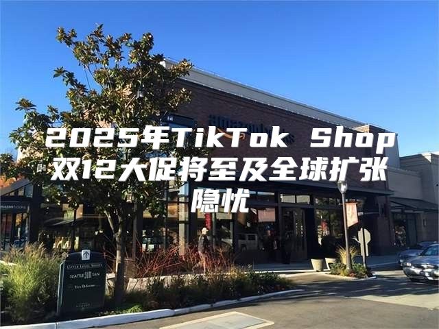 2025年TikTok Shop双12大促将至及全球扩张隐忧