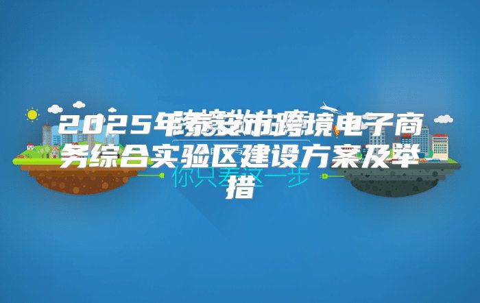 2025年泰安市跨境电子商务综合实验区建设方案及举措