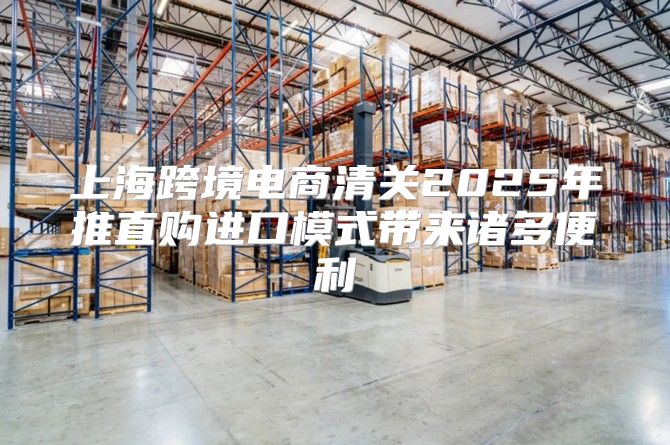 上海跨境电商清关2025年推直购进口模式带来诸多便利