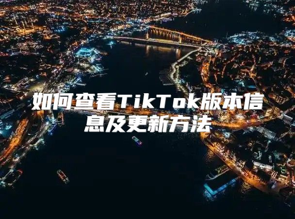 如何查看TikTok版本信息及更新方法