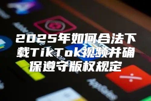 2025年如何合法下载TikTok视频并确保遵守版权规定
