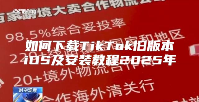 如何下载TikTok旧版本iOS及安装教程2025年