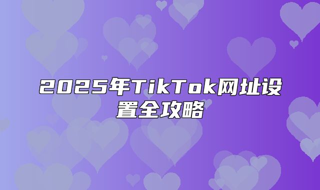2025年TikTok网址设置全攻略