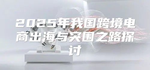 2025年我国跨境电商出海与突围之路探讨