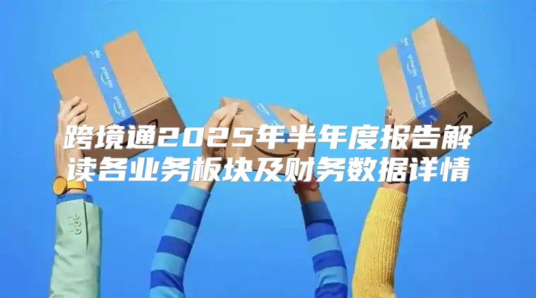 跨境通2025年半年度报告解读各业务板块及财务数据详情