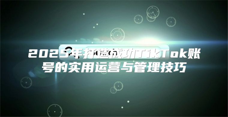 2025年打造成功TikTok账号的实用运营与管理技巧