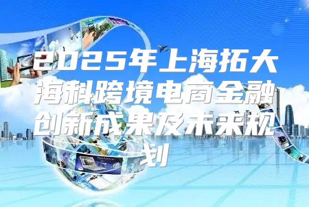 2025年上海拓大海科跨境电商金融创新成果及未来规划