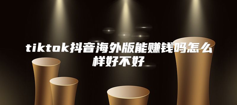 tiktok抖音海外版能赚钱吗怎么样好不好