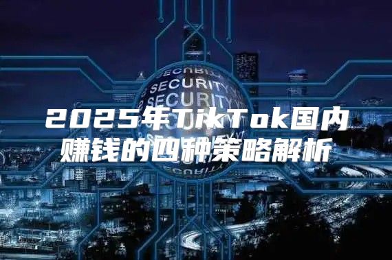 2025年TikTok国内赚钱的四种策略解析