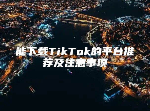 能下载TikTok的平台推荐及注意事项
