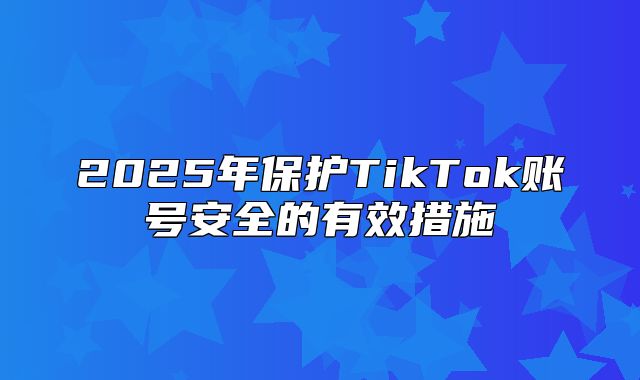 2025年保护TikTok账号安全的有效措施