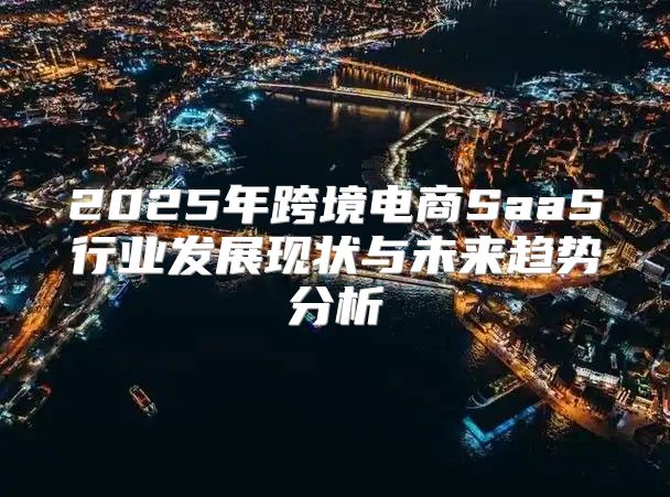 2025年跨境电商SaaS行业发展现状与未来趋势分析