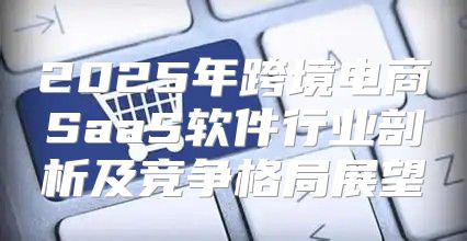 2025年跨境电商SaaS软件行业剖析及竞争格局展望
