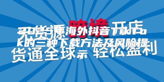 2025年海外抖音TikTok的三种下载方法及风险提示