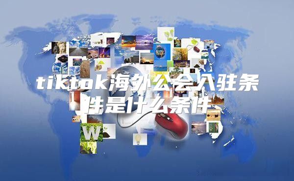 tiktok海外公会入驻条件是什么条件