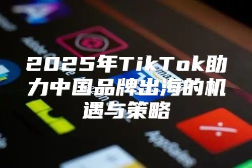 2025年TikTok助力中国品牌出海的机遇与策略