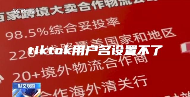 tiktok用户名设置不了