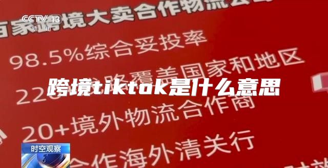 跨境tiktok是什么意思