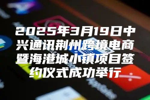 2025年3月19日中兴通讯荆州跨境电商暨海港城小镇项目签约仪式成功举行
