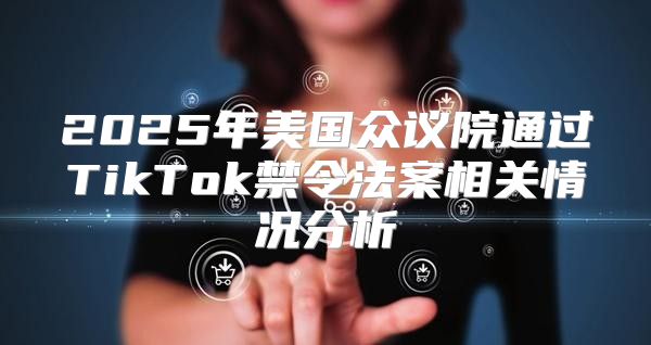 2025年美国众议院通过TikTok禁令法案相关情况分析