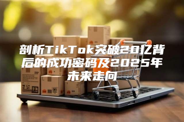 剖析TikTok突破20亿背后的成功密码及2025年未来走向